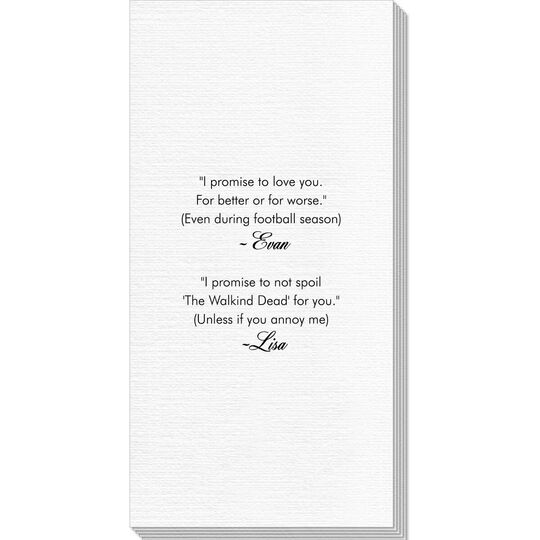Your Personalized Text Deville Guest Towels